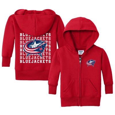 Малышам Columbus Blue Jackets Chad & Jake Red Full-Zip Retro Hoodie