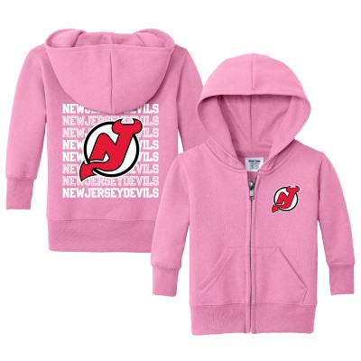 Малышам New Jersey Devils Chad & Jake Light Pink Full-Zip Retro Hoodie