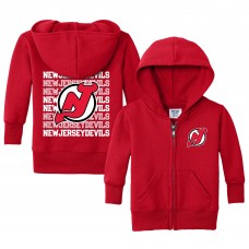 Малышам New Jersey Devils Chad & Jake Red Full-Zip Retro Hoodie