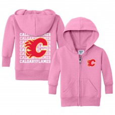Малышам Calgary Flames Chad & Jake Light Pink Full-Zip Retro Hoodie