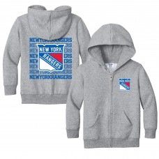 Toddler New York Rangers Chad & Jake Heather Gray Full-Zip Retro Hoodie