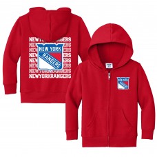 Toddler New York Rangers Chad & Jake Red Full-Zip Retro Hoodie