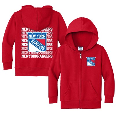 Toddler New York Rangers Chad & Jake Red Full-Zip Retro Hoodie