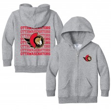 Toddler Ottawa Senators Chad & Jake Heather Gray Full-Zip Retro Hoodie
