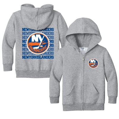 Toddler New York Islanders Chad & Jake Heather Gray Full-Zip Retro Hoodie