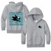 Toddler San Jose Sharks Chad & Jake Heather Gray Full-Zip Retro Hoodie