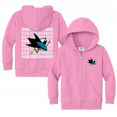 Toddler San Jose Sharks Chad & Jake Light Pink Full-Zip Retro Hoodie