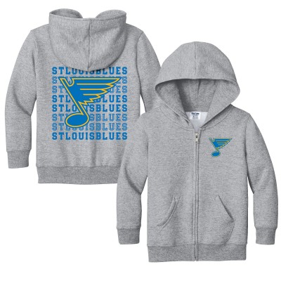 Toddler St. Louis Blues Chad & Jake Heather Gray Full-Zip Retro Hoodie