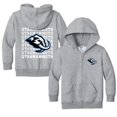 Toddler Utah Mammoth Chad & Jake Heather Gray Full-Zip Retro Hoodie