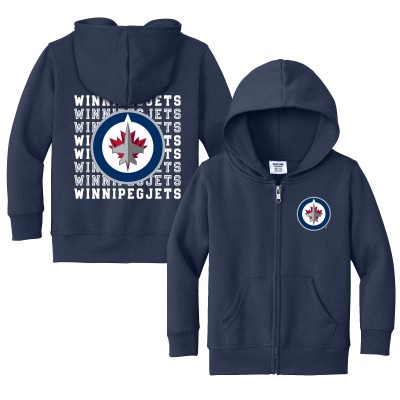 Toddler Winnipeg Jets Chad & Jake Navy Full-Zip Retro Hoodie
