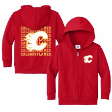 Toddler Calgary Flames Chad & Jake Red Full-Zip Retro Hoodie