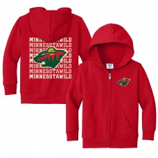 Toddler Minnesota Wild Chad & Jake Red Full-Zip Retro Hoodie