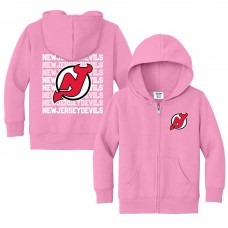 Toddler New Jersey Devils Chad & Jake Light Pink Full-Zip Retro Hoodie
