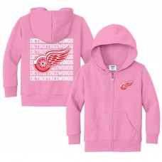 Toddler Detroit Red Wings Chad & Jake Light Pink Full-Zip Retro Hoodie