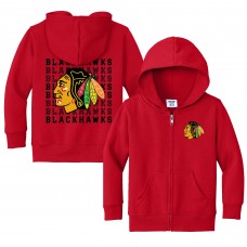 Toddler Chicago Blackhawks Chad & Jake Red Full-Zip Retro Hoodie