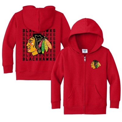 Toddler Chicago Blackhawks Chad & Jake Red Full-Zip Retro Hoodie