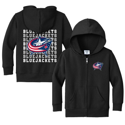 Toddler Columbus Blue Jackets Chad & Jake Black Full-Zip Retro Hoodie