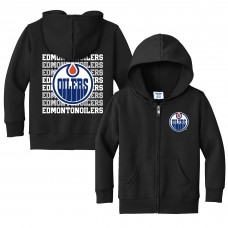 Toddler Edmonton Oilers Chad & Jake Black Full-Zip Retro Hoodie