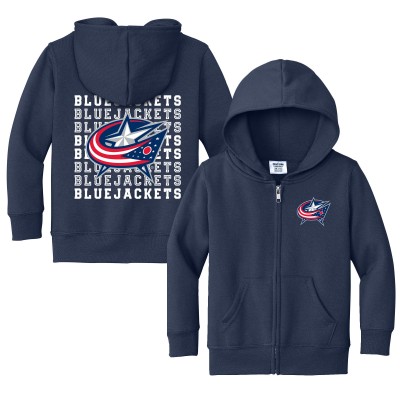 Toddler Columbus Blue Jackets Chad & Jake Navy Full-Zip Retro Hoodie