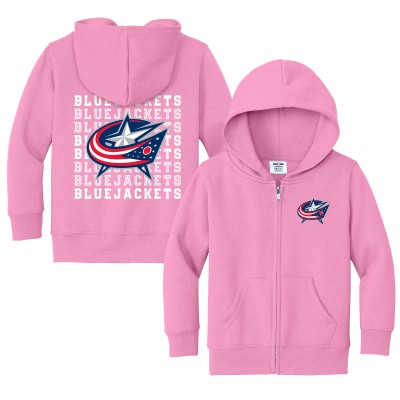 Toddler Columbus Blue Jackets Chad & Jake Light Pink Full-Zip Retro Hoodie