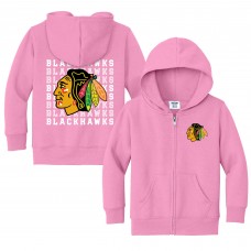 Toddler Chicago Blackhawks Chad & Jake Light Pink Full-Zip Retro Hoodie