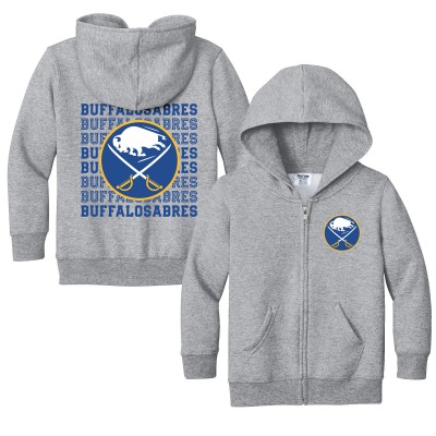 Toddler Buffalo Sabres Chad & Jake Heather Gray Full-Zip Retro Hoodie