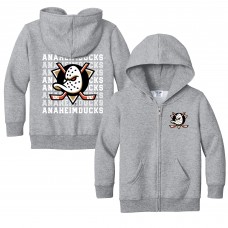 Toddler Anaheim Ducks Chad & Jake Heather Gray Full-Zip Retro Hoodie