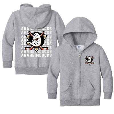 Toddler Anaheim Ducks Chad & Jake Heather Gray Full-Zip Retro Hoodie