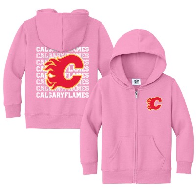 Toddler Calgary Flames Chad & Jake Light Pink Full-Zip Retro Hoodie
