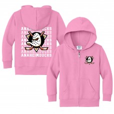 Toddler Anaheim Ducks Chad & Jake Light Pink Full-Zip Retro Hoodie