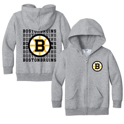 Toddler Boston Bruins Chad & Jake Heather Gray Full-Zip Retro Hoodie