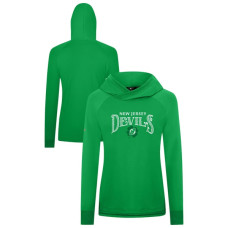 Женская толстовка New Jersey Devils Levelwear Kelly Green St. Patrick's Day Slender Raglan
