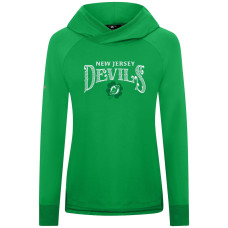 Женская толстовка New Jersey Devils Levelwear Kelly Green St. Patrick's Day Slender Raglan