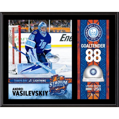 Andrei Vasilevskiy Tampa Bay Lightning Fanatics Authentic 2026 NHL Stadium Series 12 x 15 Sublimated Plaque with Game-Used Ice - Limited Edition of 250