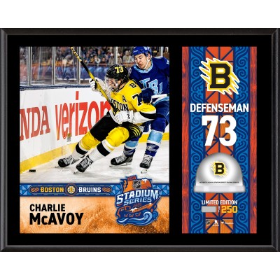Charlie McAvoy Boston Bruins Fanatics Authentic 2026 NHL Stadium Series 12 x 15 Sublimated Plaque with Game-Used Ice - Limited Edition of 250
