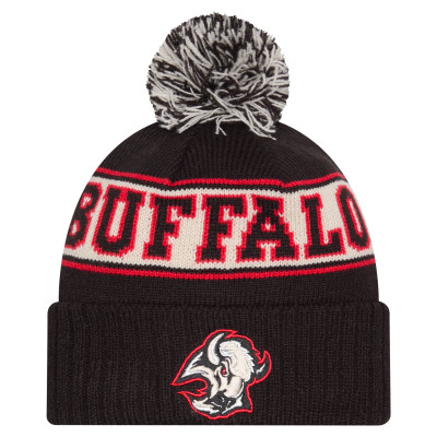 Шапка с помпоном Buffalo Sabres New Era Black Retro Cuffed
