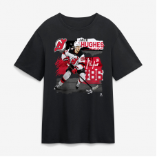 New Jersey Devils Jack Hughes Black Fresh Ice T-Shirt