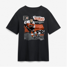 Philadelphia Flyers Trevor Zegras Black Fresh Ice T-Shirt Philadelphia Flyers Trevor Zegras Black Fresh Ice T-Shirt