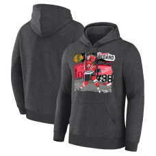 Chicago Blackhawks Connor Bedard Charcoal Fresh Ice Hoodie Chicago Blackhawks Connor Bedard Charcoal Fresh Ice Hoodie