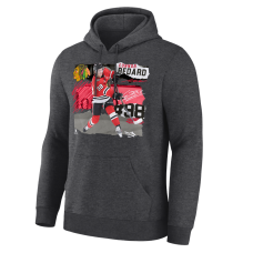 Chicago Blackhawks Connor Bedard Charcoal Fresh Ice Hoodie Chicago Blackhawks Connor Bedard Charcoal Fresh Ice Hoodie