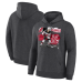 New Jersey Devils Jack Hughes Charcoal Fresh Ice Hoodie