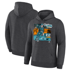 San Jose Sharks Macklin Celebrini Charcoal Fresh Ice Hoodie