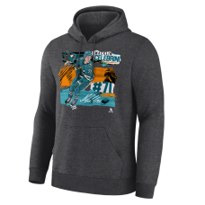 San Jose Sharks Macklin Celebrini Charcoal Fresh Ice Hoodie