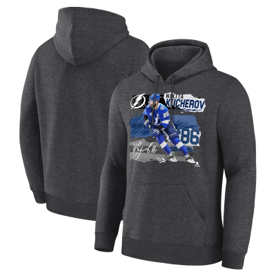 Tampa Bay Lightning Nikita Kucherov Charcoal Fresh Ice Hoodie