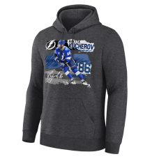 Tampa Bay Lightning Nikita Kucherov Charcoal Fresh Ice Hoodie Tampa Bay Lightning Nikita Kucherov Charcoal Fresh Ice Hoodie
