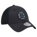 Бейсболка Boston Bruins New Era Black Blackout 39THIRTY Stretch