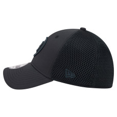 Бейсболка Boston Bruins New Era Black Blackout 39THIRTY Stretch