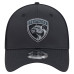 Бейсболка Florida Panthers New Era Black Blackout 39THIRTY Stretch