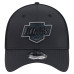 Бейсболка Los Angeles Kings New Era Black Blackout 39THIRTY Stretch