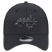 Бейсболка Washington Capitals New Era Black Blackout 39THIRTY Flex Fit